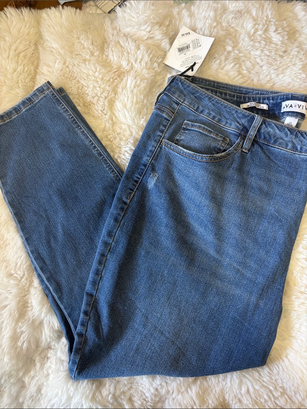 Ava & Viv Women's Skinny Jeans in Medium Blue Wash